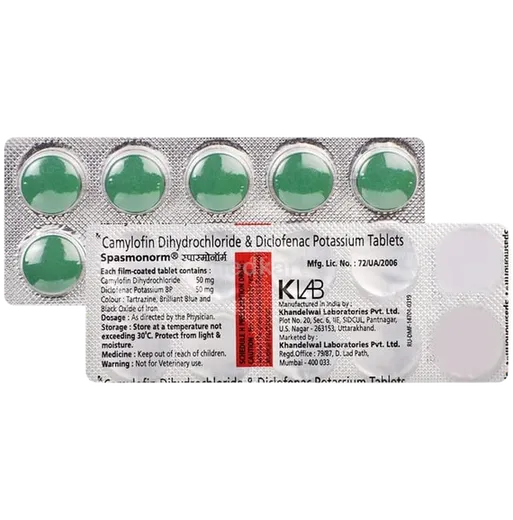 spasmonorm tablet 10's